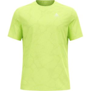 Odlo - Trail / Running kleding - Zeroweight Engineered Chill-Tec T-Shirt Crew Neck Sharp Green Melange voor Heren - Maat L - Groen