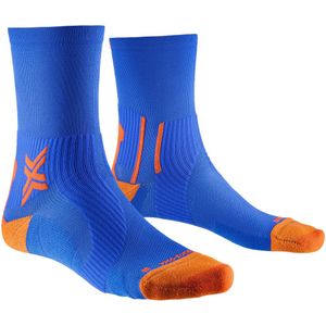 X-Socks - Run Perform Warm Crew Twyce Blue/Orange voor Heren - Maat 35-38 - Blauw