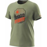 Dynafit - T-shirts - Graphic Cotton M SS Tee Sage Badge voor Heren van Katoen - Maat XL - Groen