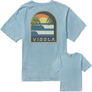 Vissla - T-shirts - Out The Window Premium Pkt Tee Chambray voor Heren van Katoen - Maat S - Blauw