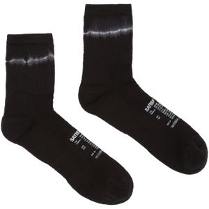 Satisfy - Trail / Running kleding - Merino Tube Socks Black Tie-Dye voor Heren van Wol - Maat 39-42 - Zwart