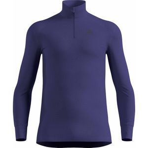 Odlo - BL Top Turtle Neck LS Half Zip Active Warm Eco M Skipper Blue voor Heren - Maat L - Paars