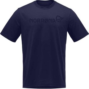 Norrona - T-shirts - /29 Cotton NorrÃ¸na Viking T-Shirt M's Indigo Night voor Heren van Katoen - Maat M - Blauw