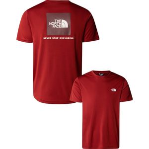 The North Face - Trail / Running kleding - M Reaxion Red Box Tee Iron Red voor Heren - Maat L - Bordeauxrood
