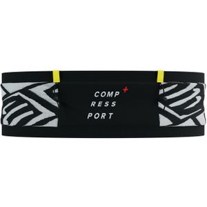 Compressport - Trail / Running rugzakken en riemen - Free Belt Pro White Print voor Unisex van Siliconen - Maat M\/L - Wit