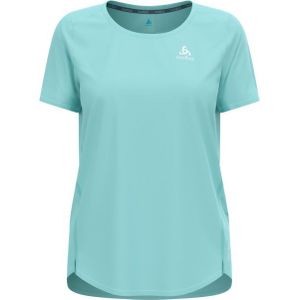 Odlo - Trail / Running dameskleding - Zeroweight Chill-Tec T-Shirt Crew Neck SS Aqua Haze voor Dames - Maat S - Groen