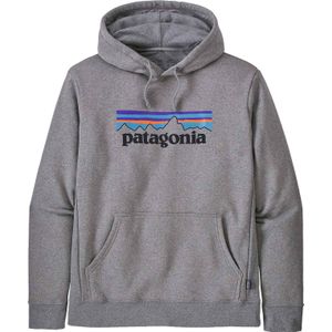 Patagonia - Sweatshirts en fleeces - M's P-6 Logo Uprisal Hoody Gravel Heather voor Heren van Gerecycled Polyester - Maat L - Grijs