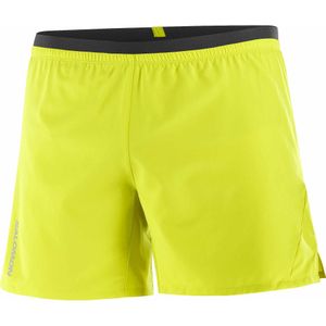 Salomon - Trail / Running kleding - Cross 5'' Shorts M Citronelle voor Heren - Maat S - Geel