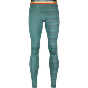 Ortovox - Thermokleding - 185 Rock'N'Wool Long Pants M Arctic Grey voor Heren van Wol - Maat M - Grijs