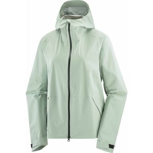 Salomon - Dames wandel- en bergkleding - Outerpath 2.5L Wp Jkt W Iceberg Green voor Dames - Maat L - Groen