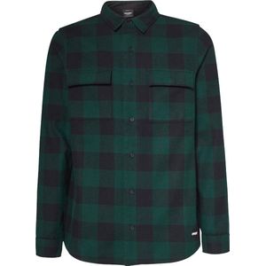 Oakley - Blouses - Bear Cozy Flannel Hunter Green/Black Check voor Heren van Hout - Maat S - Groen