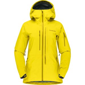 Norrona - Dames ski jassen - Lofoten Gore-Tex Pro Jacket W'S Blazing Yellow voor Dames - Maat S - Geel