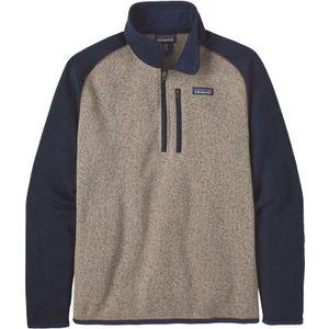 Patagonia - Wandel- en bergsportkleding - M's Better Sweater 1/4 Zip Oar Tan voor Heren van Gerecycled Polyester - Maat S - Marine blauw