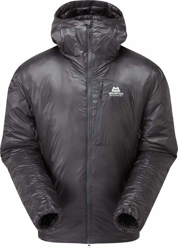 Mountain Equipment - Merken - Oreus Hooded Jacket Obsidian voor Heren van Gerecycled Polyester - Maat M - Zwart