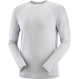 Salomon - Trail / Running kleding - Cross Run LS Tee M Gray Violet voor Heren - Maat XL - Grijs