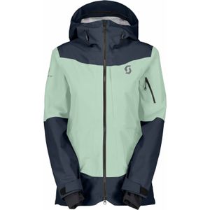 Scott - Ski jassen - Jacket W's Vertic Ripstop 3L Dark Blue Fresh Green voor Dames - Maat M - Blauw