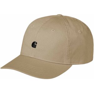 Carhartt WIP - Petten - Madison Logo Cap Leather / Black voor Heren van Katoen - Beige