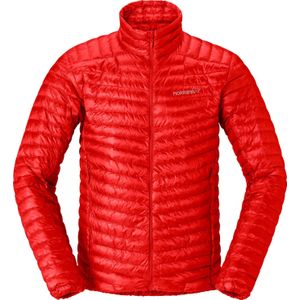 Norrona - Wandel- en bergsportkleding - Trollveggen Superlight Down800 Jacket M'S Arednalin Red voor Heren - Maat S - Rood