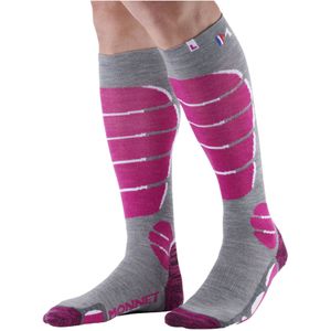 Monnet - Dames skisokken - Ski X-Light Socks Rose voor Dames van Wol - Maat 35-36 - Roze