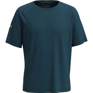 Smartwool - Wandel- en bergsportkleding - Men's Active Ultralite Short Sleeve Tee Twilight Blue voor Heren van Wol - Maat M - Marine blauw