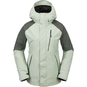 Volcom - Dames ski jassen - V.Co Aris Ins Gore Jacket Sage Frost voor Dames - Maat L - Groen