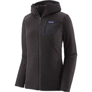 Patagonia - Dames wandel- en bergkleding - W's R1 Air Full-Zip Hoody Black voor Dames - Maat XL - Zwart