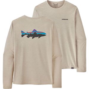 Patagonia - Wandel- en bergsportkleding - M's L/S Cap Cool Daily Graphic Shirt Pumice X-Dye voor Heren - Maat S - Beige