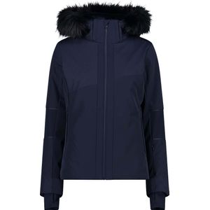 CMP - Dames ski jassen - Woman Jacket Zip Hood Black Blue voor Dames - Maat M - Marine blauw