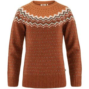Fjall Raven - Dames truien - Ã–vik Knit Sweater W Autumn Leaf Desert Brown voor Dames van Wol - Maat XS - Oranje