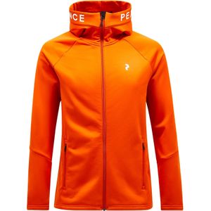 Peak Performance - Toerskikleding - M Rider Zip Hood Gold Flame voor Heren - Maat L - Oranje