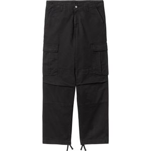 Carhartt - Broeken - Regular Cargo Pant Black Garment Dyed voor Heren van Katoen - Maat 32 - Zwart
