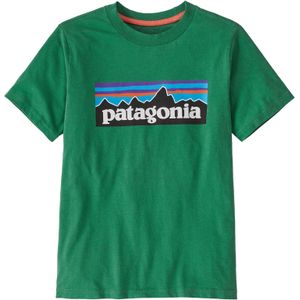 Patagonia - Merken - K's P-6 Logo T-Shirt Gather Green voor Unisex van Katoen - Kindermaat L - Groen