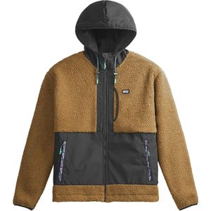 Picture Organic Clothing - Sweatshirts en fleeces - Pemberton Zip Fleece Chocolate Black voor Heren - Maat XXL - Bruin