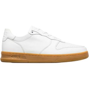 Clae - Sneakers - Malone White Leather Light Gum voor Heren - Maat 42 - Wit