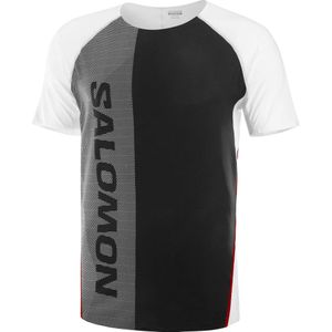 Salomon - Trail / Running kleding - S/Lab Speed Tee M Deep Black/White voor Heren - Maat XL - Zwart