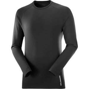 Salomon - Trail / Running kleding - Sense Aero LS Tee M Deep Black voor Heren - Maat L - Zwart