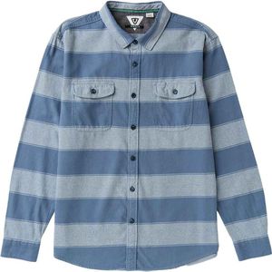 Vissla - Central Coast Eco LS Flannel - Blouse - Faded Denim - Heren van Katoen