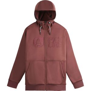 Picture Organic Clothing - Sweatshirts en fleeces - Park Zip Hoodie Andorra voor Heren van Gerecycled Polyester - Maat XL - Rood