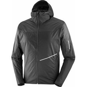 Salomon - Trail / Running kleding - Sense Aero Wind Jkt M Deep Black voor Heren - Maat S - Zwart