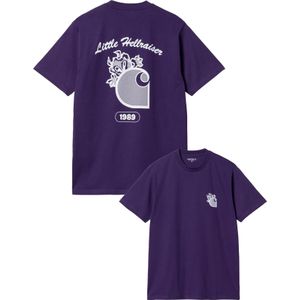 Carhartt - T-shirts - S/S Little Hellraiser T-Shirt Tyrian / White voor Heren - Maat L - Paars