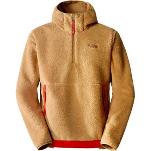 The North Face - Sweatshirts en fleeces - M Campshire Fleece Hoodie Almond Butter/Fiery Red voor Heren - Maat S - Beige