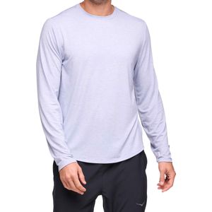 Hoka - Trail / Running kleding - M Hoka Essential Long Sleeve Tee Gull Htr voor Heren - Maat M - Paars