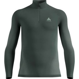 Odlo - BL Top Turtle Neck LS Half Zip Performance Warm Eco M Urban Chic voor Heren - Maat L - Grijs