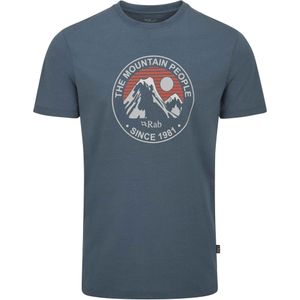 Rab - T-shirts - Stance Alpine Peak Orion Blue voor Heren van Katoen - Maat L - Blauw