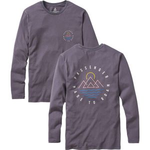 Passenger - T-shirts - Escapism Recycled LS T-Shirt Faded Black voor Heren van Katoen - Maat L - Grijs