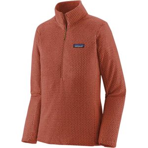 Patagonia - Dames fleeces - W's R1 Air Zip Neck Burl Red voor Dames - Maat L - Rood