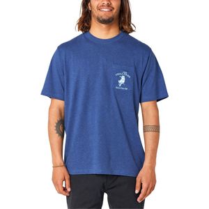 Rip Curl - T-shirts - Shaper Emb Tee Washed Navy voor Heren - Maat L - Marine blauw