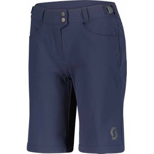 Scott - Dames mountainbike kleding - Shorts W's Trail Flow W/Pad Dark Blue voor Dames - Maat S - Blauw