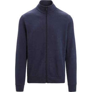 Icebreaker - Sweatshirts en fleeces - M Merino Central Classic LS Zip Midnight Navy voor Heren van Katoen - Maat S - Marine blauw
