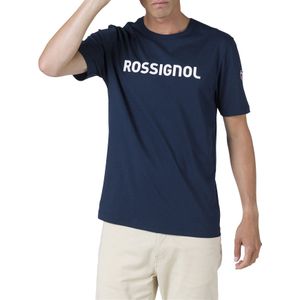 Rossignol - T-shirts - Rossi Tee SS Dark Navy voor Heren van Katoen - Maat S - Marine blauw